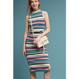 Anthropologie Maeve Women's Lana‎ Striped Sweater Skirt Top Small Medium